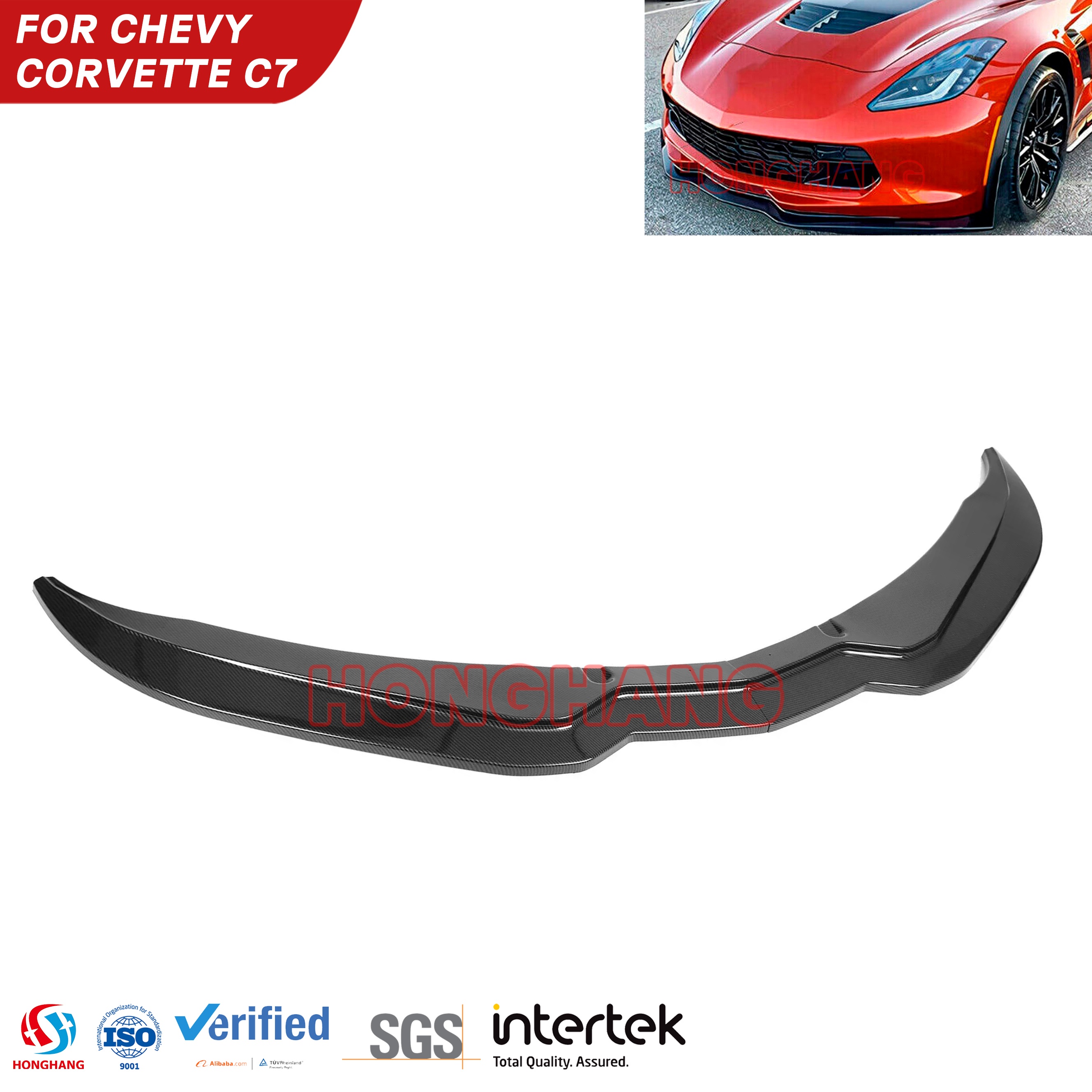 Labbro del paraurti anteriore per Chevrolet Corvette C7 2014 2015 2016 2017 2018 2019